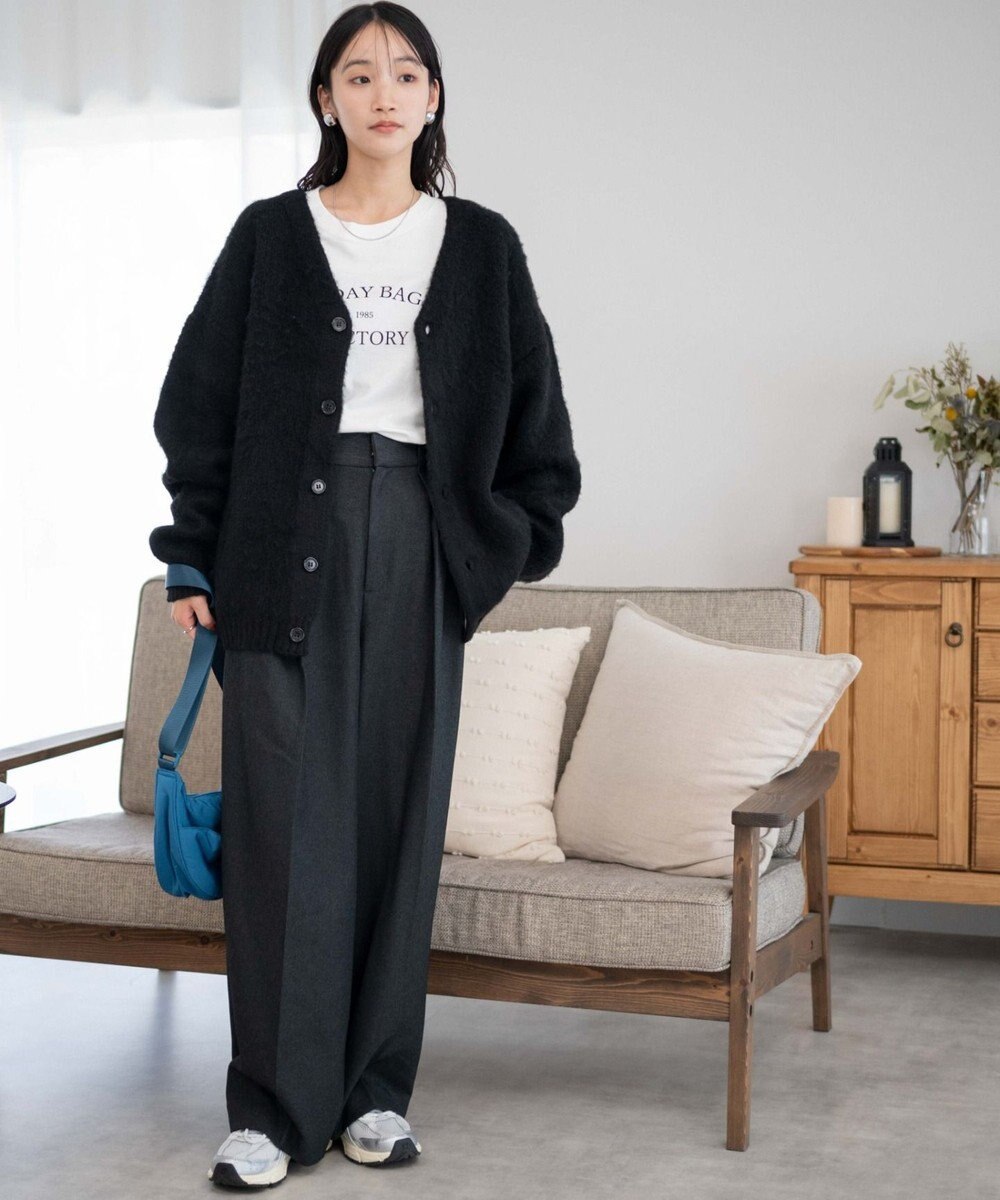 WEGO モヘアライクBIGカーディガン 