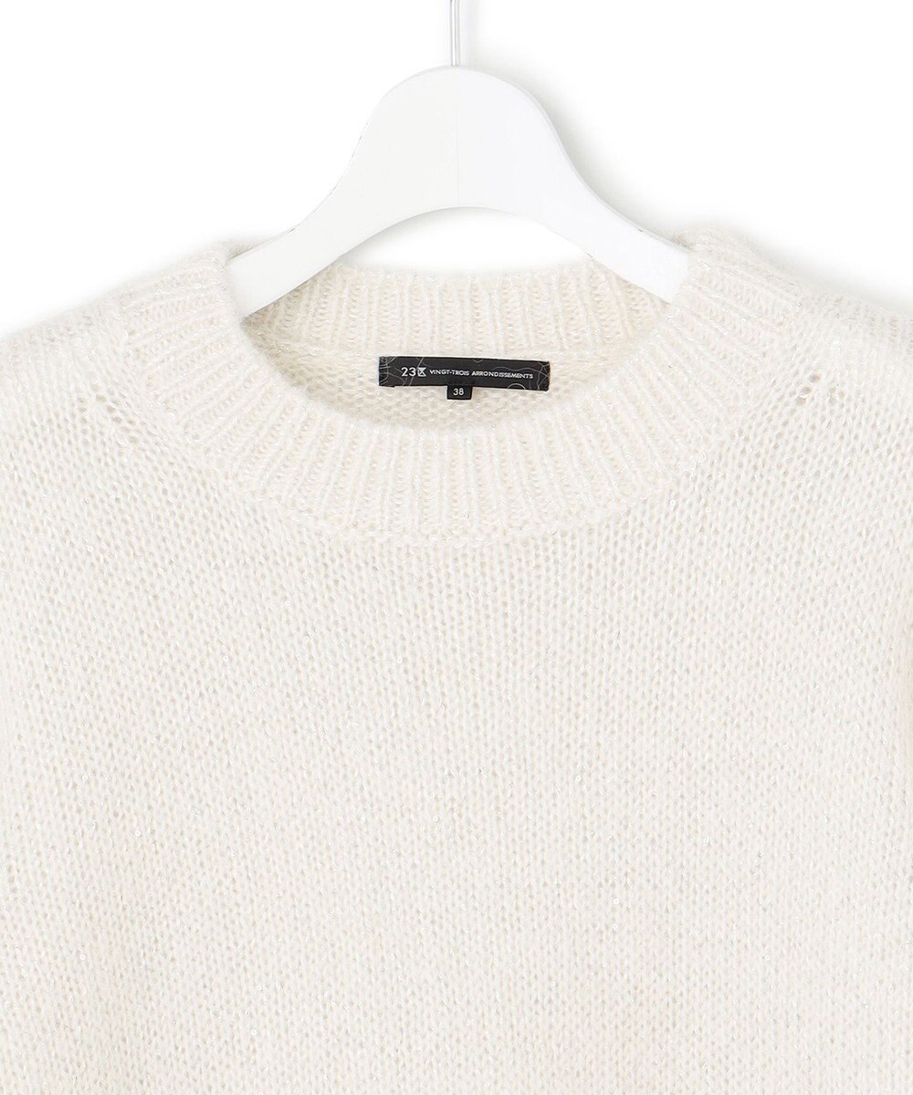 23区 L 【Oggi2月号掲載/洗える】スパングル クルーネック ニット 