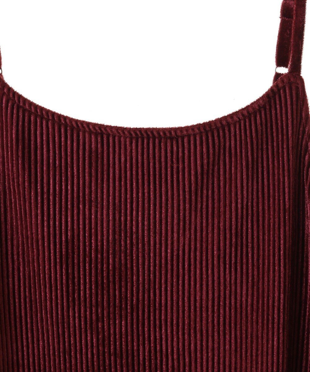 Green Parks ベロアプリーツキャミワンピース 