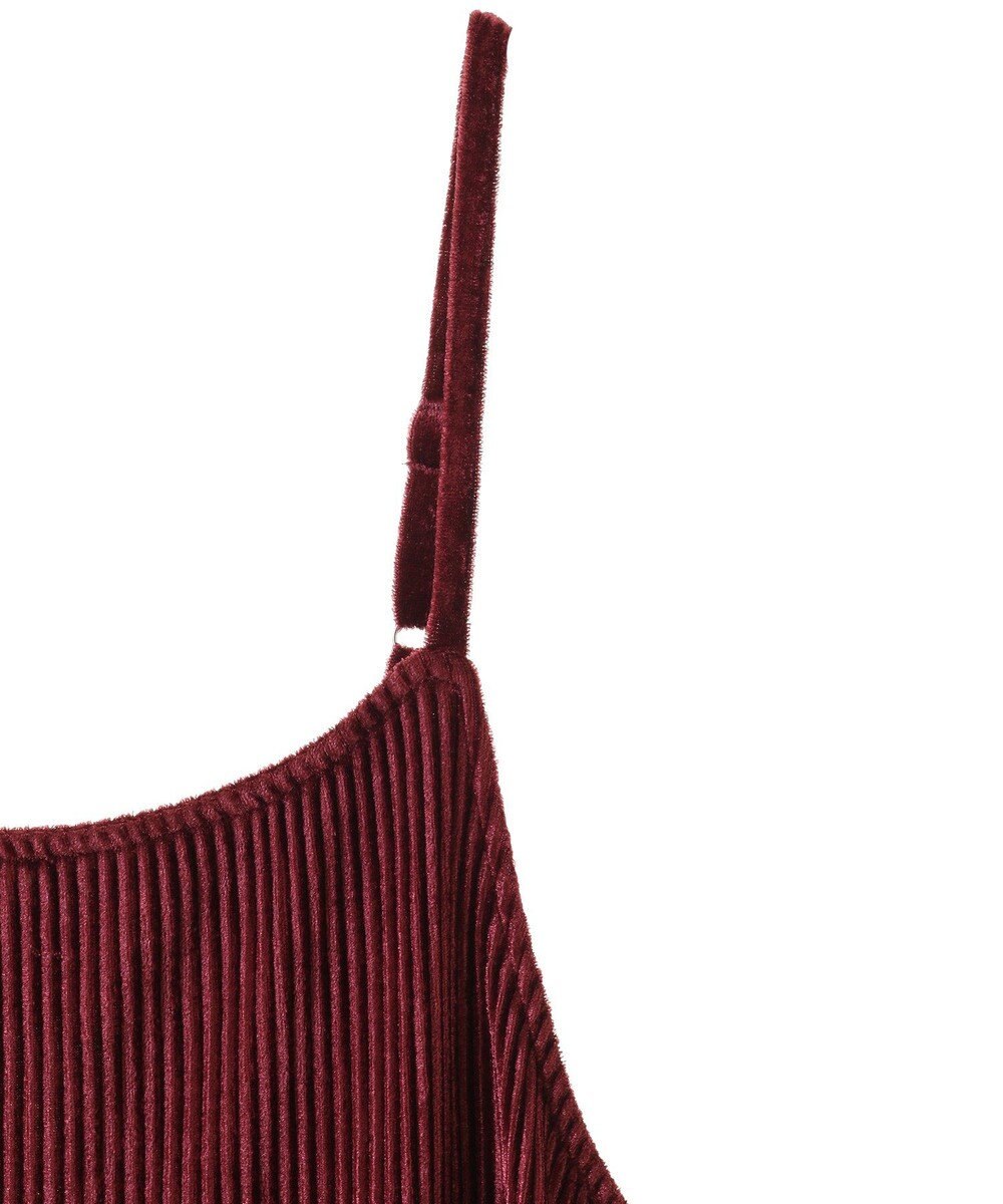 Green Parks ベロアプリーツキャミワンピース 