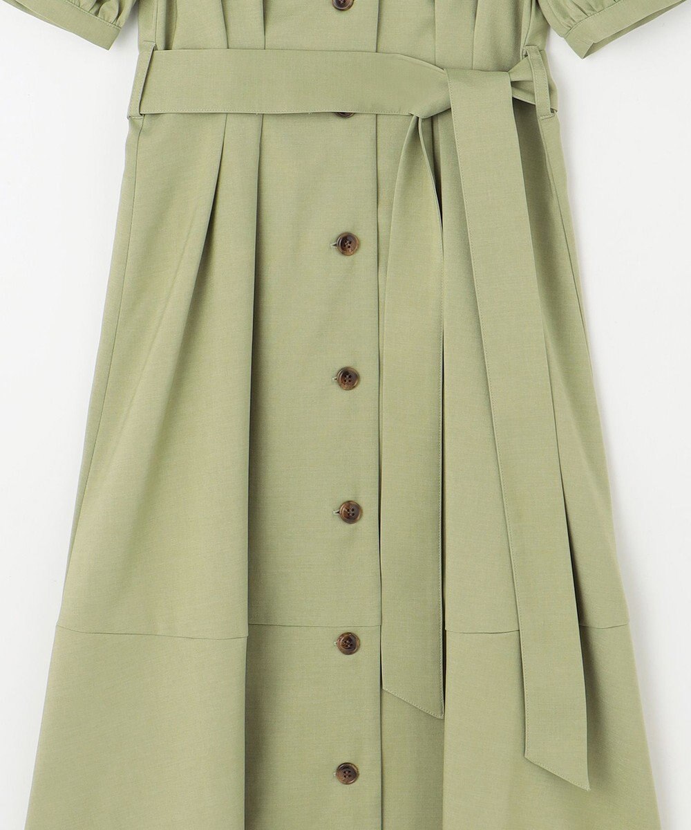 Feroux 【洗える】パフスリーブシャツ ワンピース 