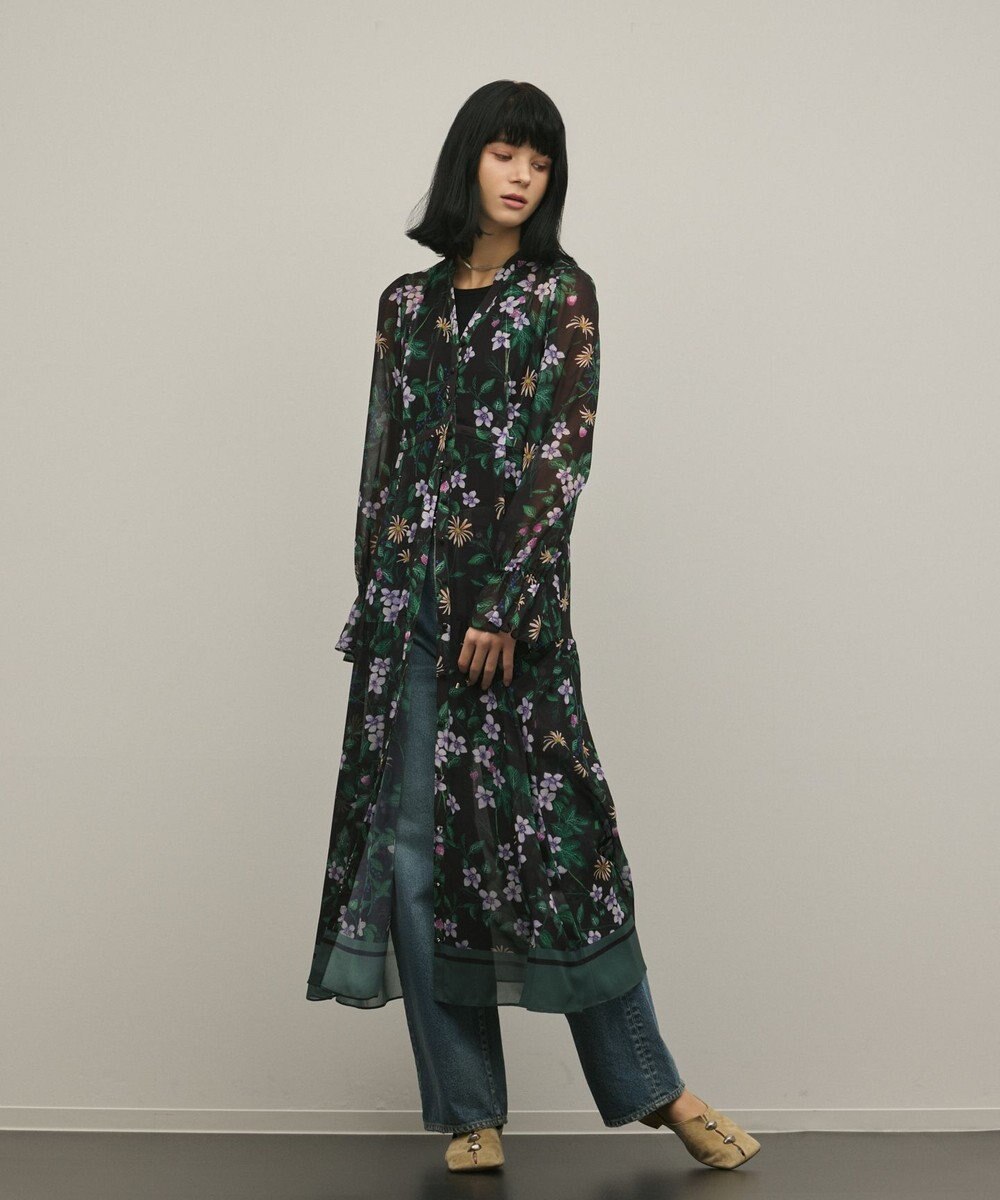 GRACE CONTINENTAL ドロストティアードフレアワンピース 