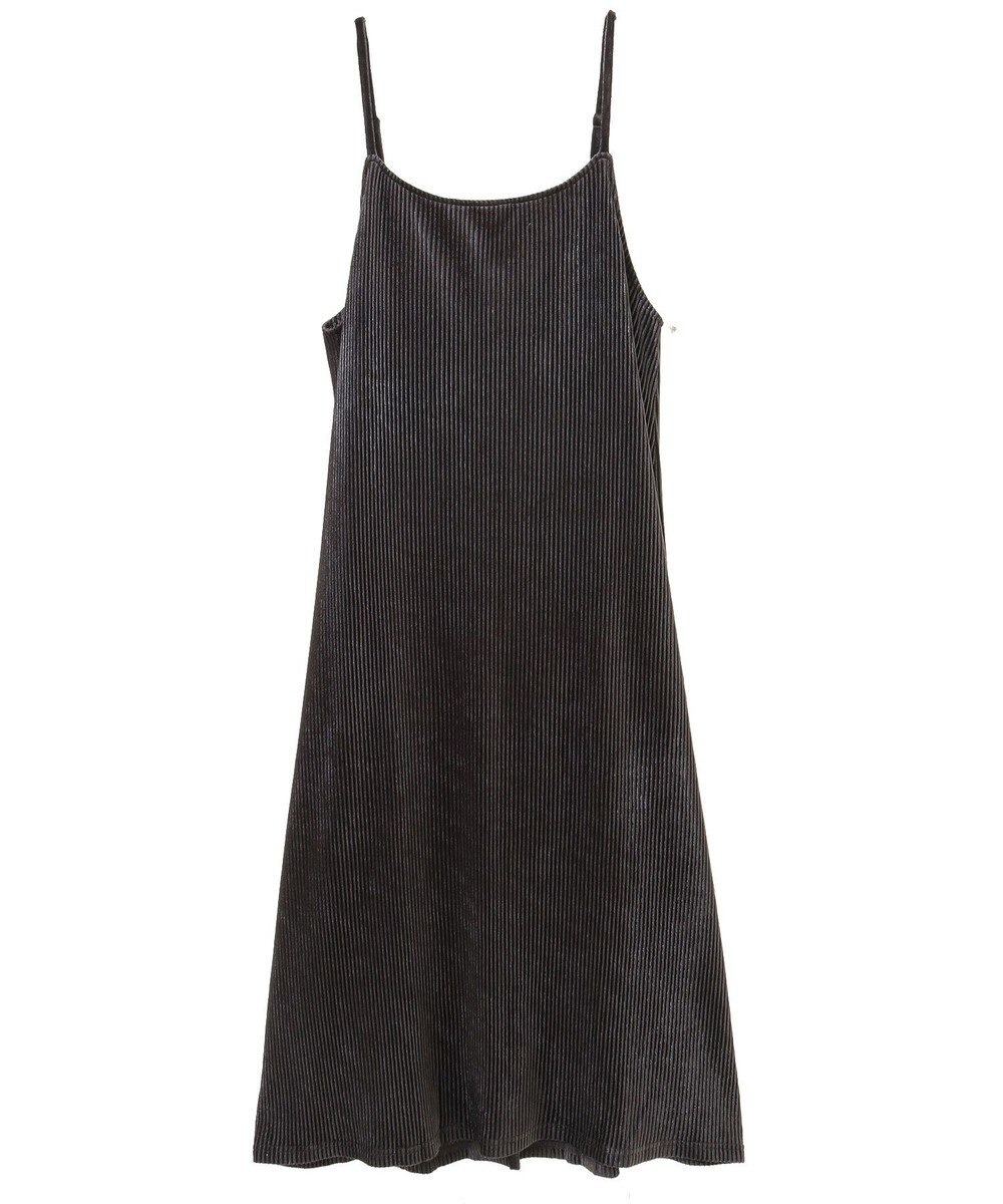 Green Parks ベロアプリーツキャミワンピース 