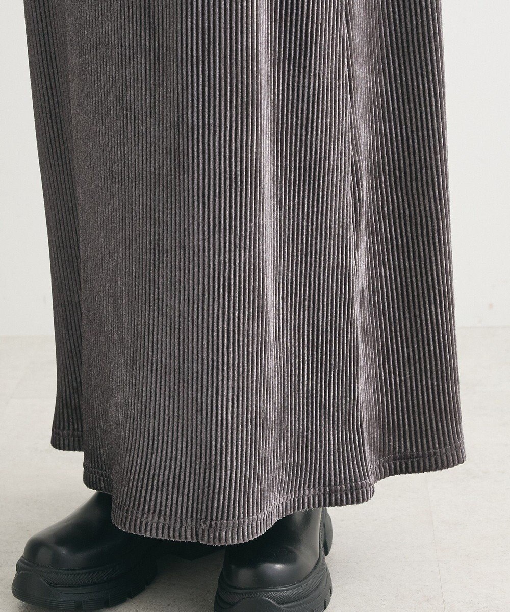 Green Parks ベロアプリーツキャミワンピース 