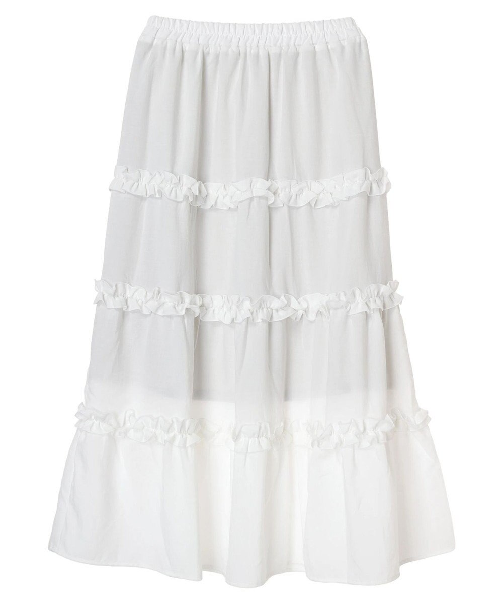 earth music&ecology ミニフリルボリュームスカート 