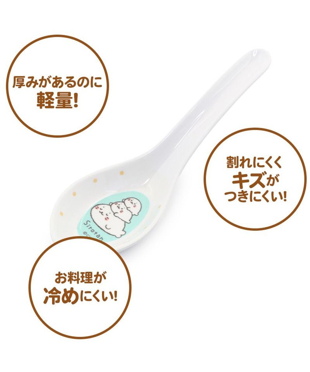 しろたん メラミン食器 レンゲ 《つみつみ柄》 単品 食洗機可能食器 メラミン製 アウトドア お家時間 おうちじかん キッズ 子供 アザラシ あざらし  かわいい キャラクター マザーガーデン Mother garden ファッション通販 【公式通販】オンワード・クローゼット