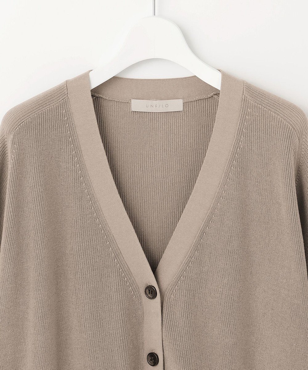 UNFILO ハーフスリーブ畔カーディガン 