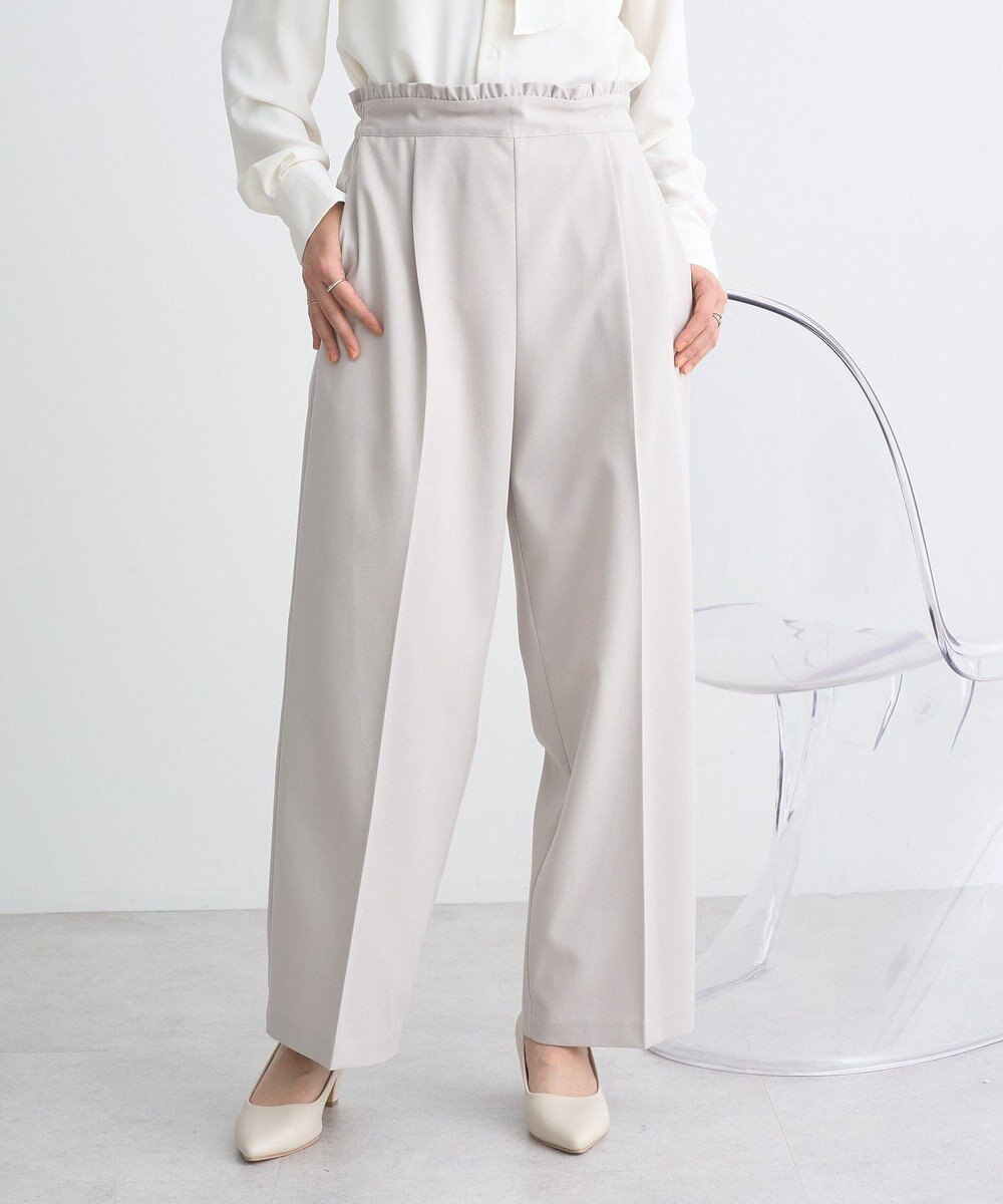 earth music&ecology ウエストフリルワイドパンツ 