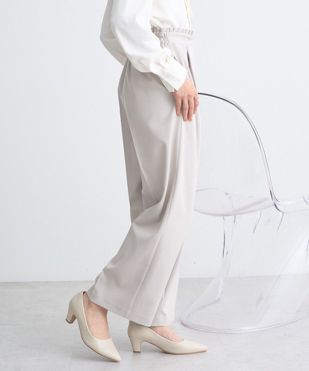 earth music&ecology ウエストフリルワイドパンツ 