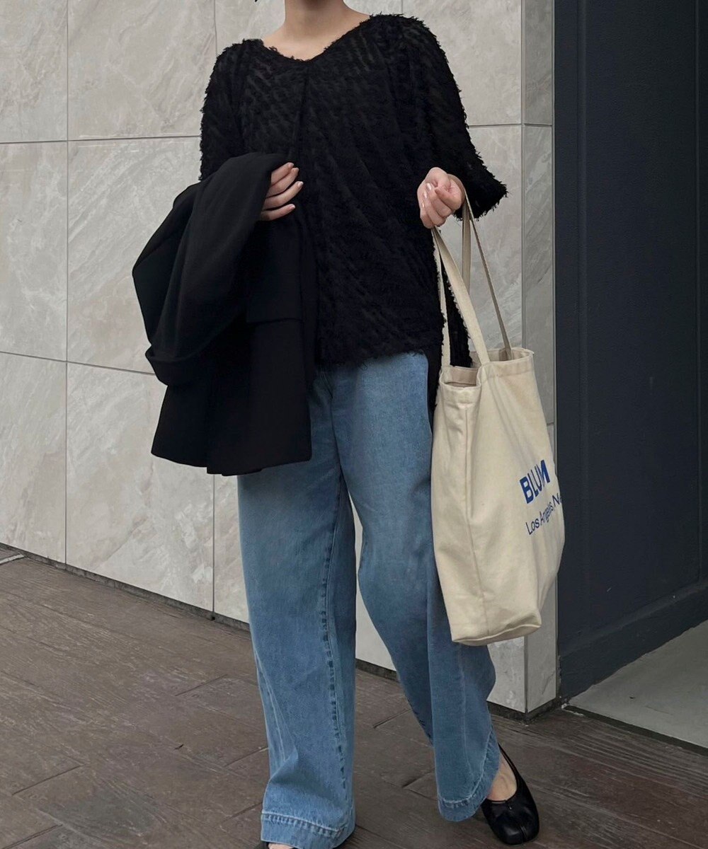 Green Parks AnriettMusee カットジャガードタックブラウス 