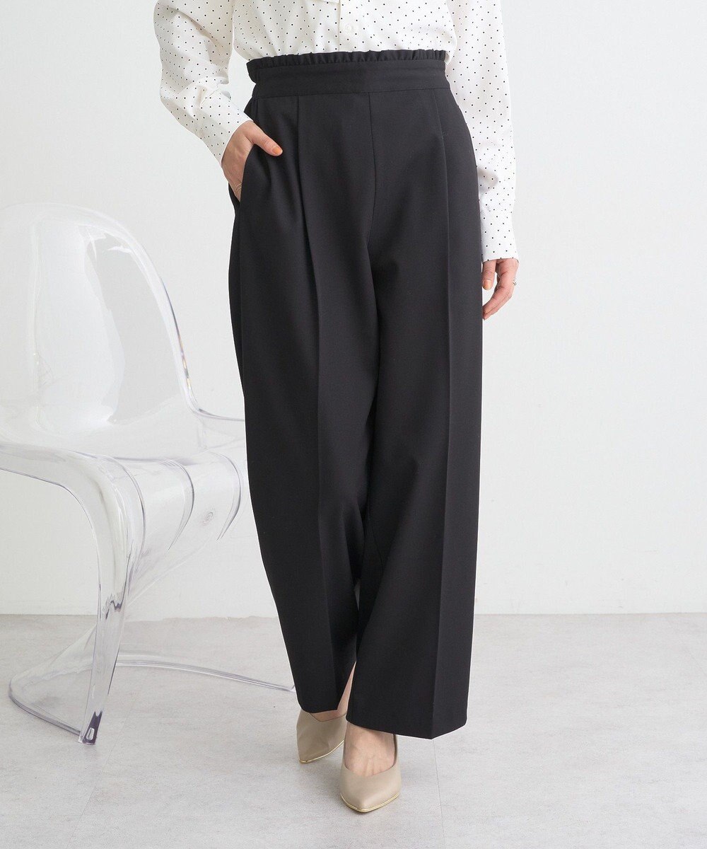 earth music&ecology ウエストフリルワイドパンツ 