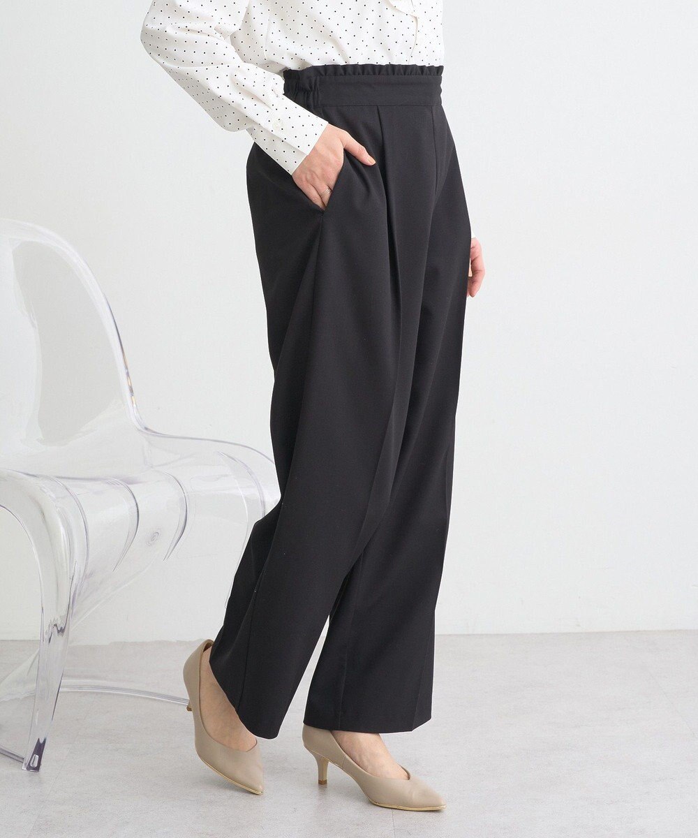 earth music&ecology ウエストフリルワイドパンツ 