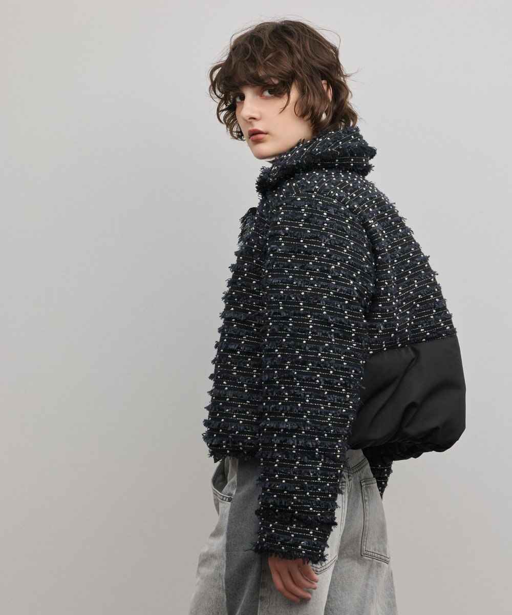 GRACE CONTINENTAL ツイードダウンジャケット 