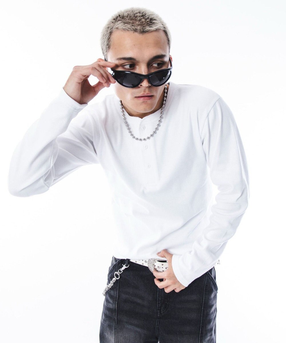 WEGO 【ユニセックス着用ITEM】コンパクトフィットリブヘンリーネックT（LS） 