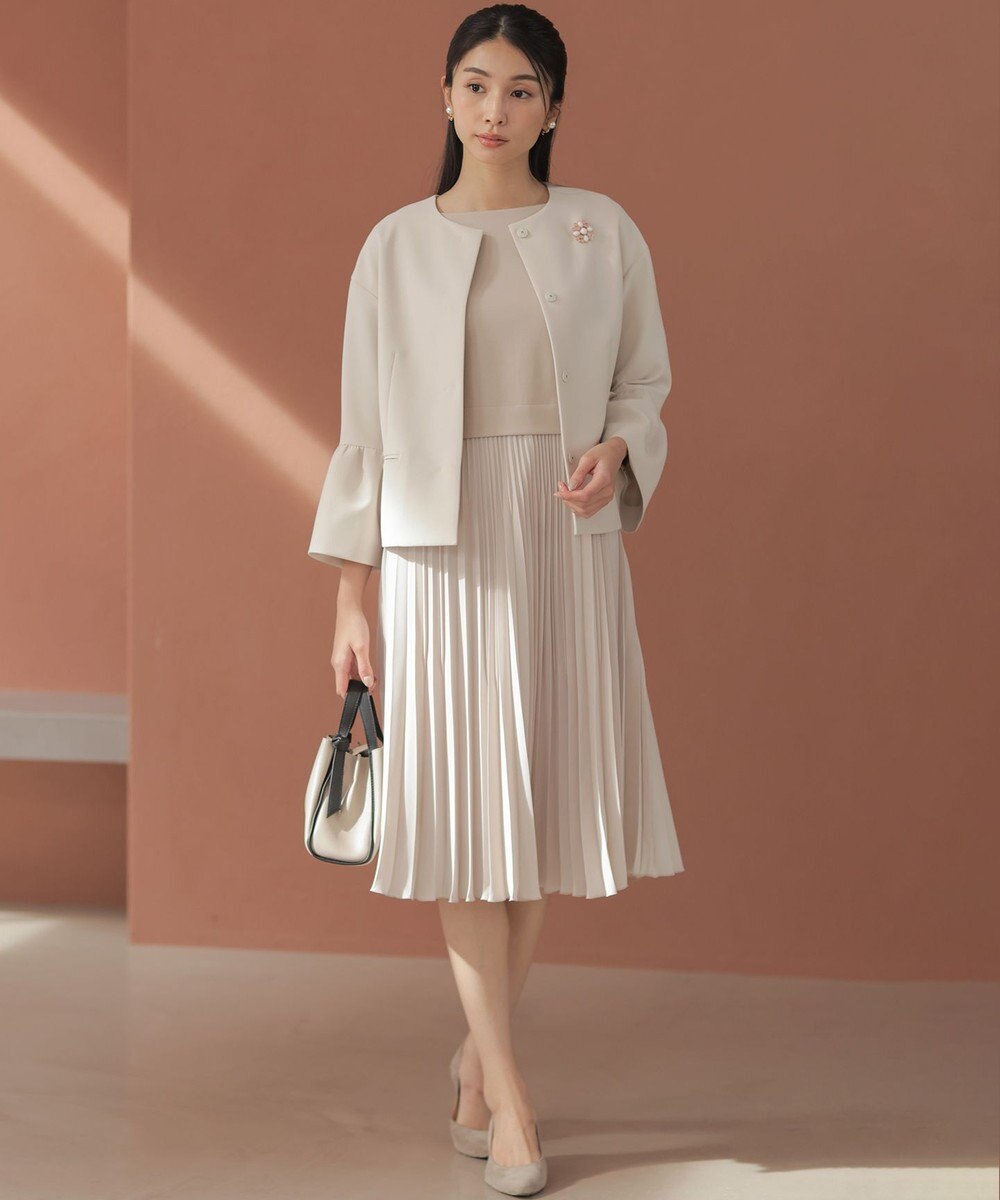 組曲 【KUMIKYOKU NAVY】ジャージーコンビプリーツ ワンピース 