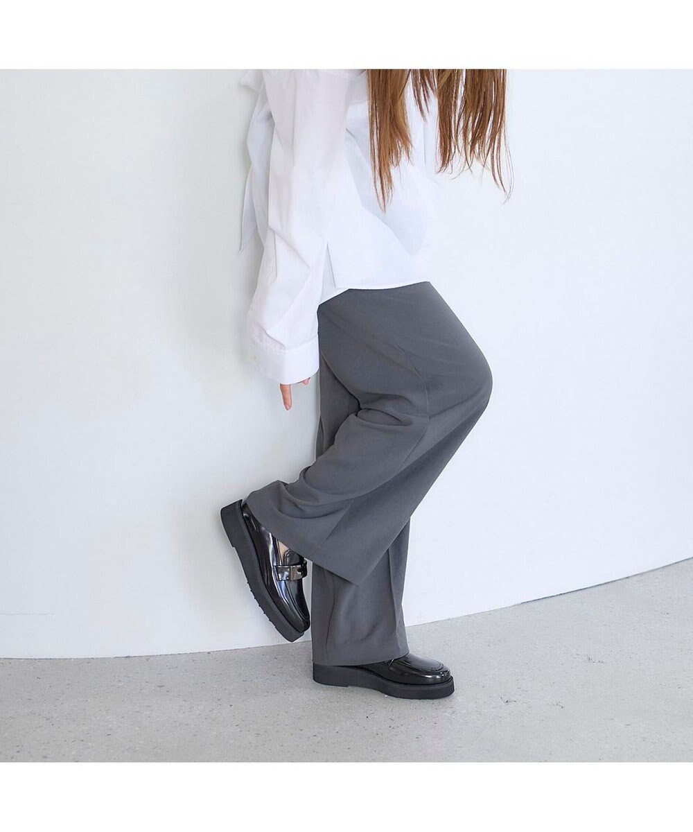 MODE ET JACOMO <carino>【レイン対応】厚底メタルモチーフローファー 