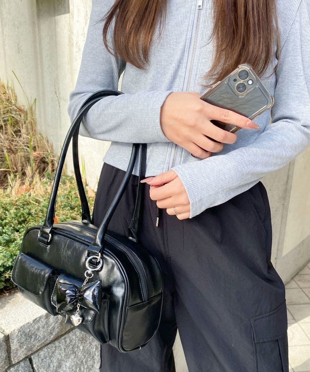 WEGO チャーム付きボストンバッグ 