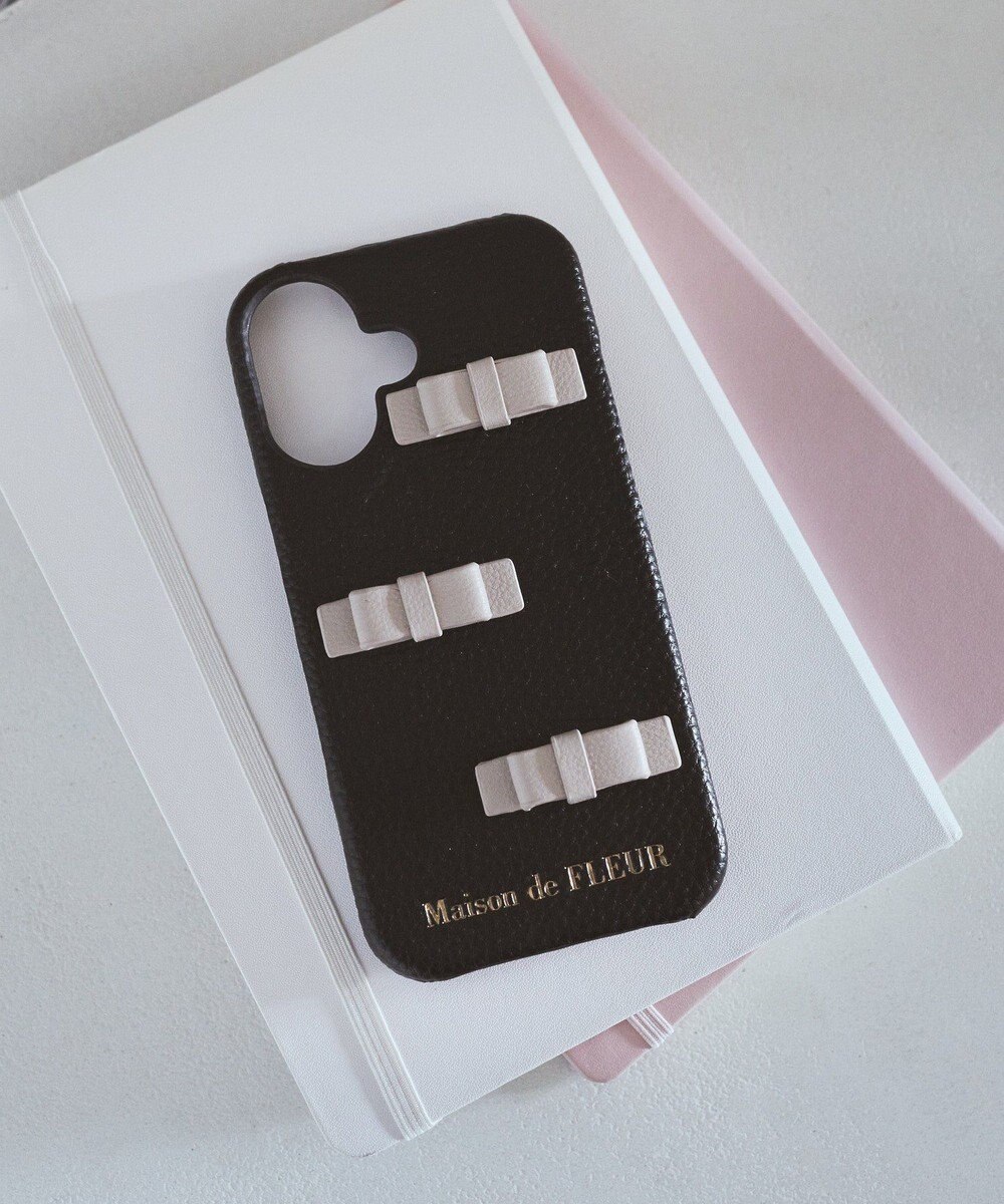 Maison de FLEUR リボンアイフォン16ケース 