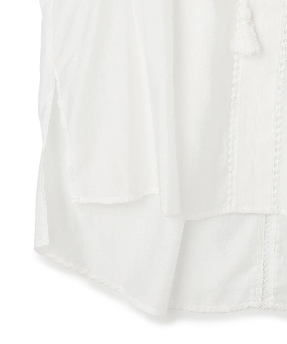 GRACE CONTINENTAL ヤシ柄カットワークトップ 