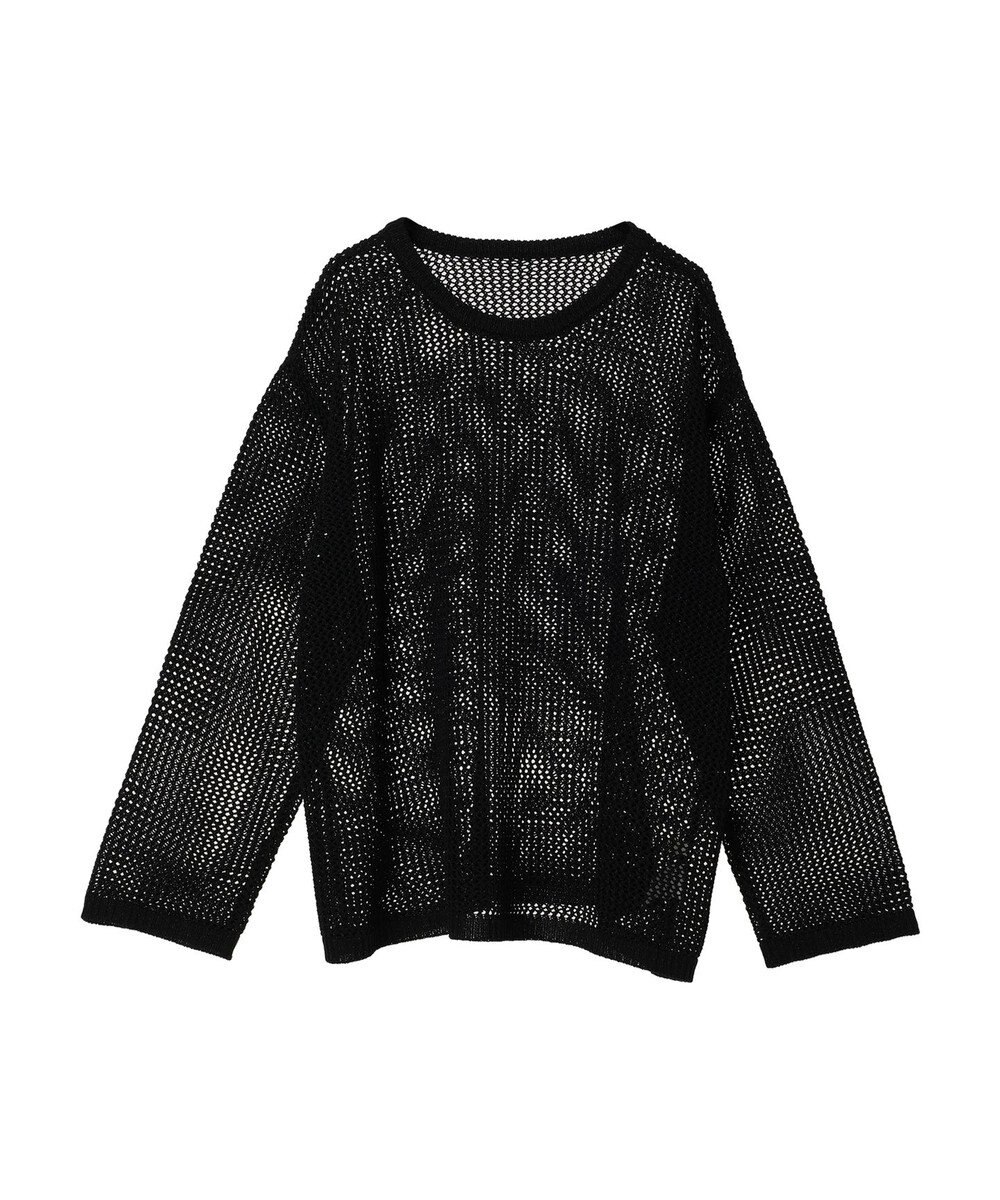 earth music&ecology ラメメッシュプルオーバー 