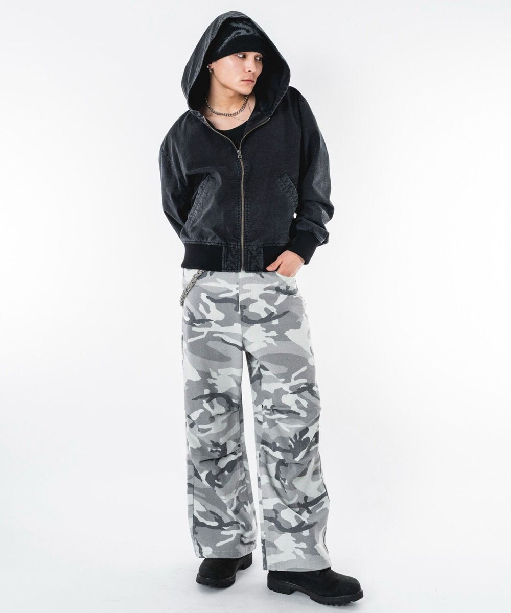 WEGO 【ユニセックス着用ITEM】リップストップフードブルゾン 