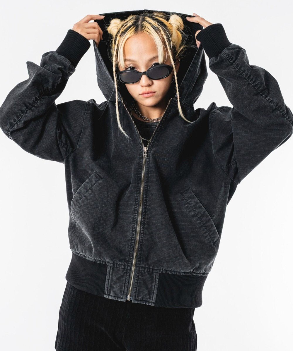 WEGO 【ユニセックス着用ITEM】リップストップフードブルゾン 