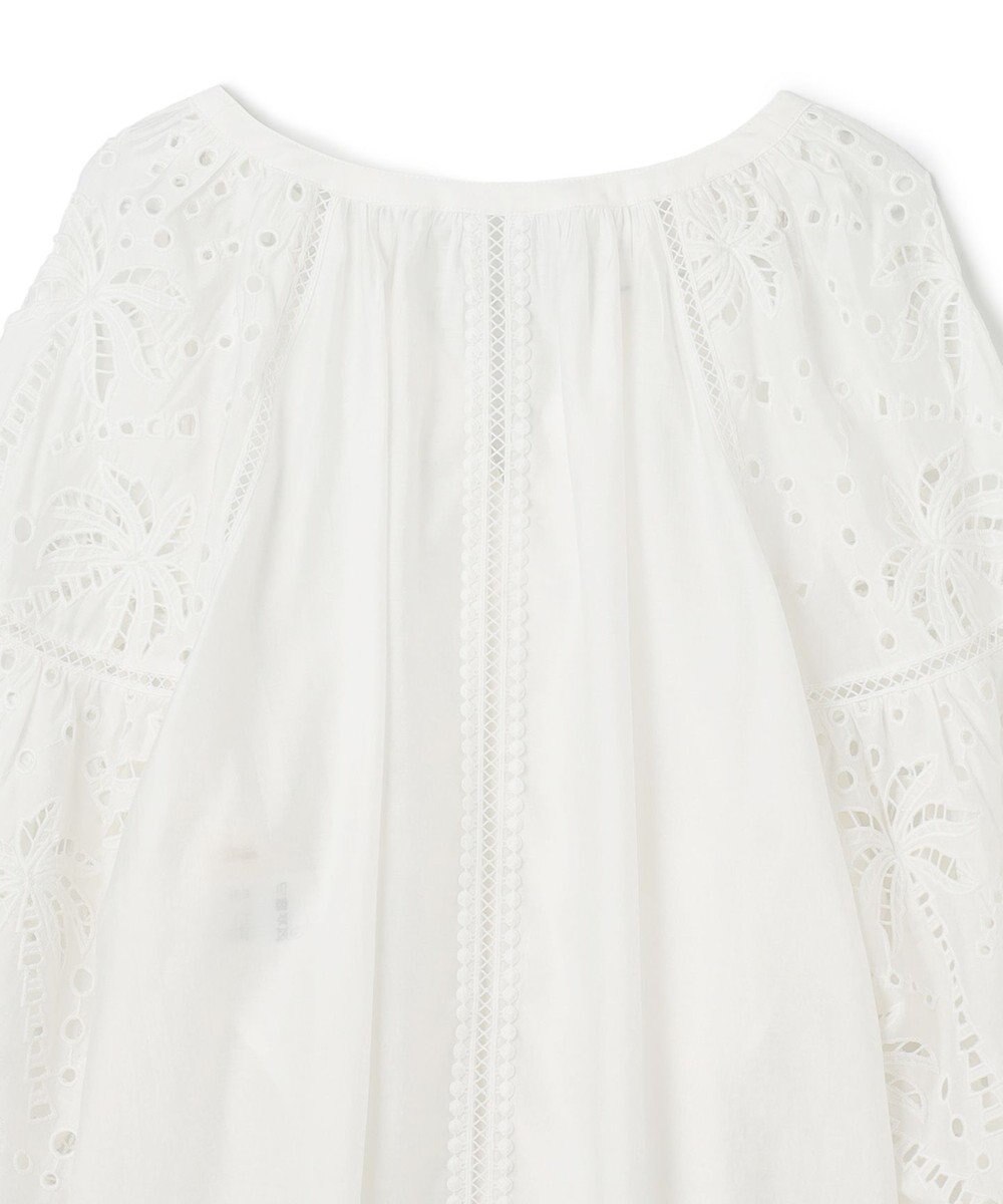 GRACE CONTINENTAL ヤシ柄カットワークトップ 