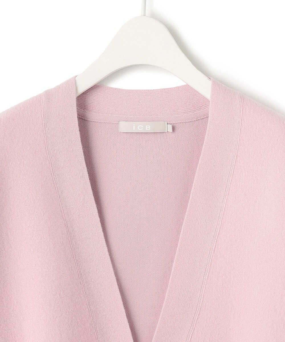 ICB 【洗える】ウールカシミヤ Vネックカーディガン 