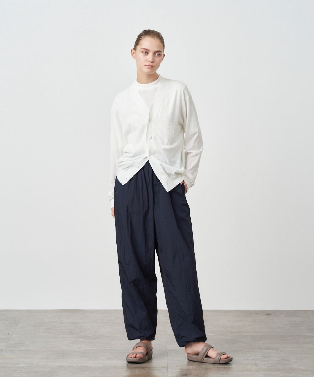 ATON RECYCLED FRESCA COTTON | Vネックカーディガン 