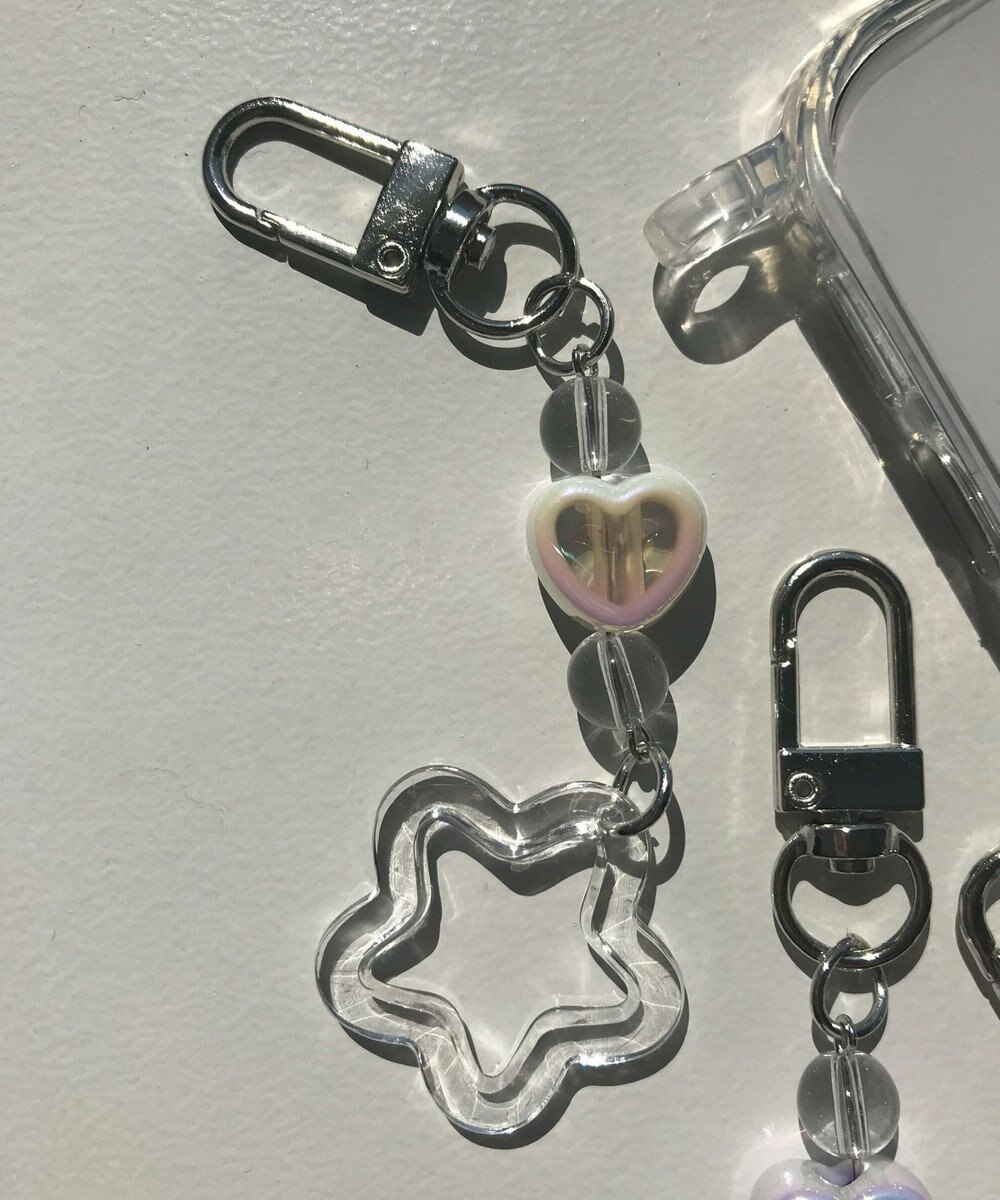 WEGO クリアフラワーミニキーホルダー 