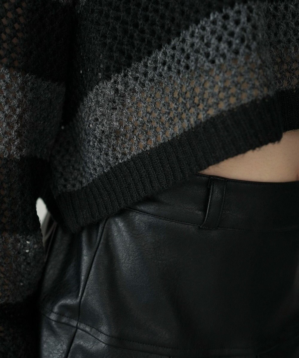 WEGO モヘアタッチ2WAYワンショルニット 