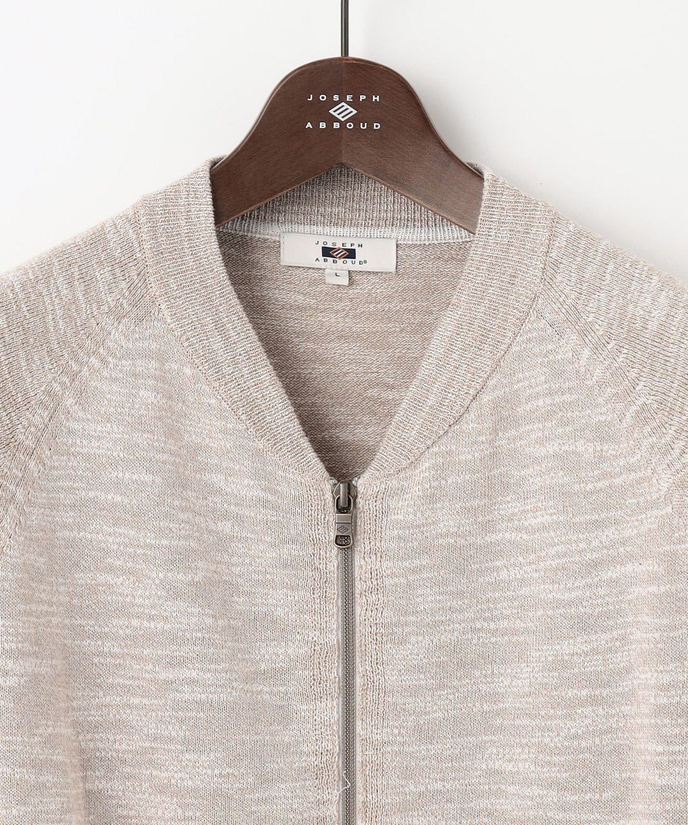 JOSEPH ABBOUD 【イタリア糸使用/清涼感/軽い/洗える】スラブギマニット ジップ ジャケット 