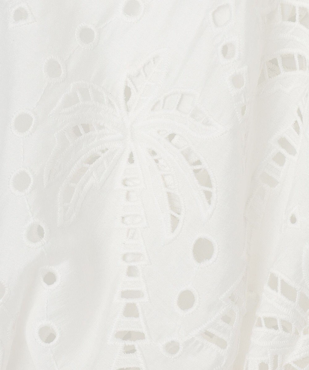 GRACE CONTINENTAL ヤシ柄カットワークトップ 