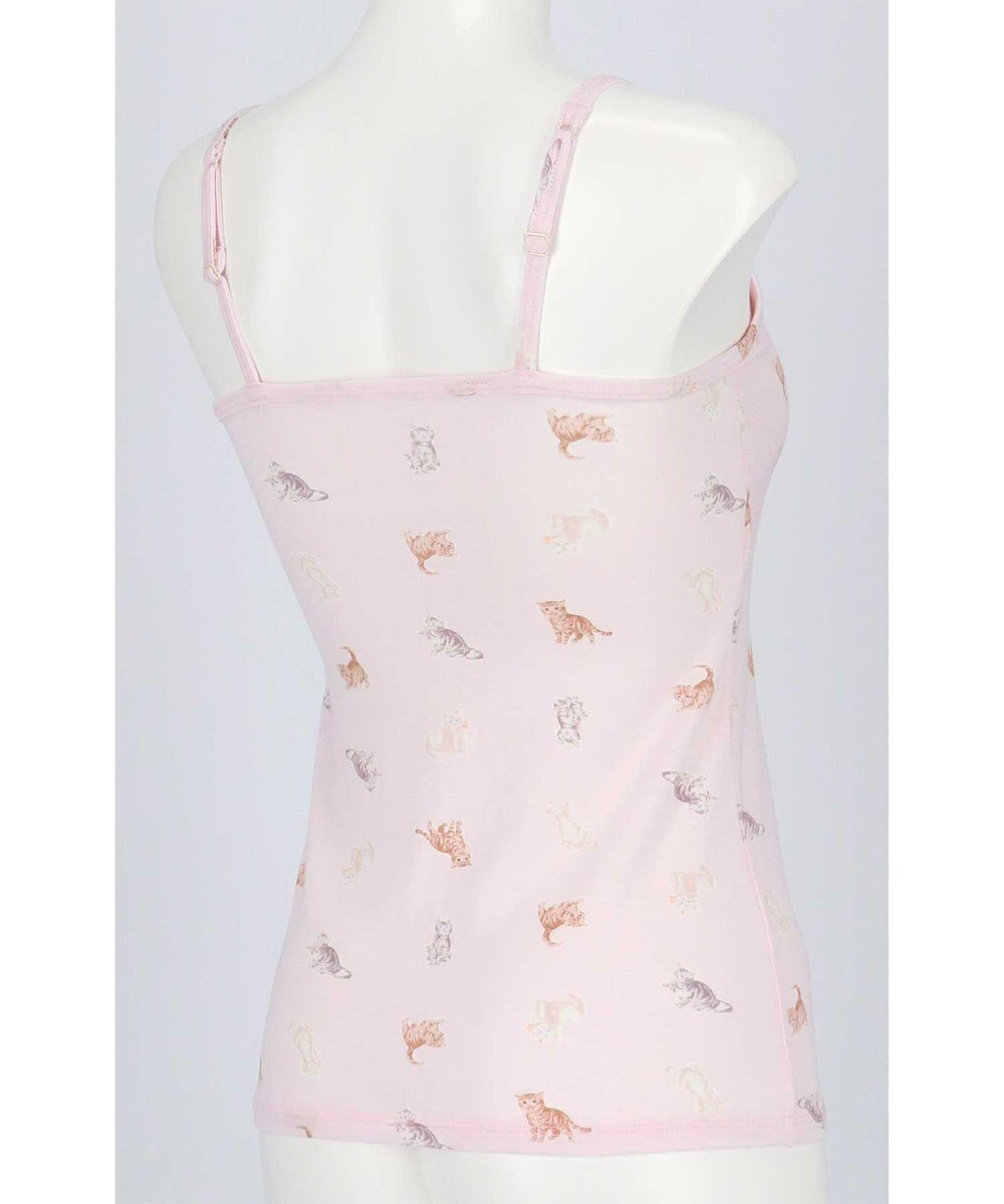 une nana cool 猫プリント カップ付きキャミソール 