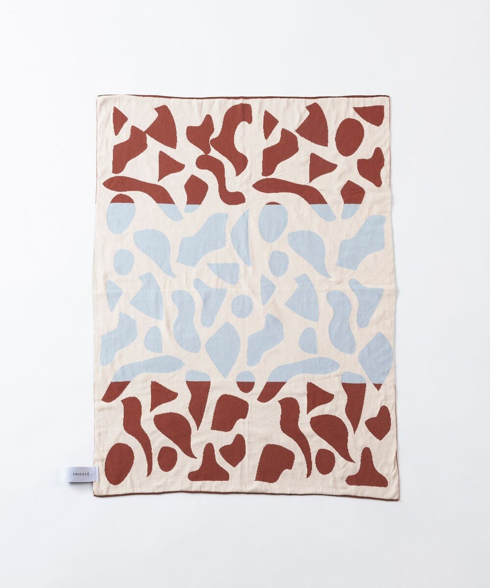 TRICOTE 【リバーシブル】コラージュ柄ニットブランケット 