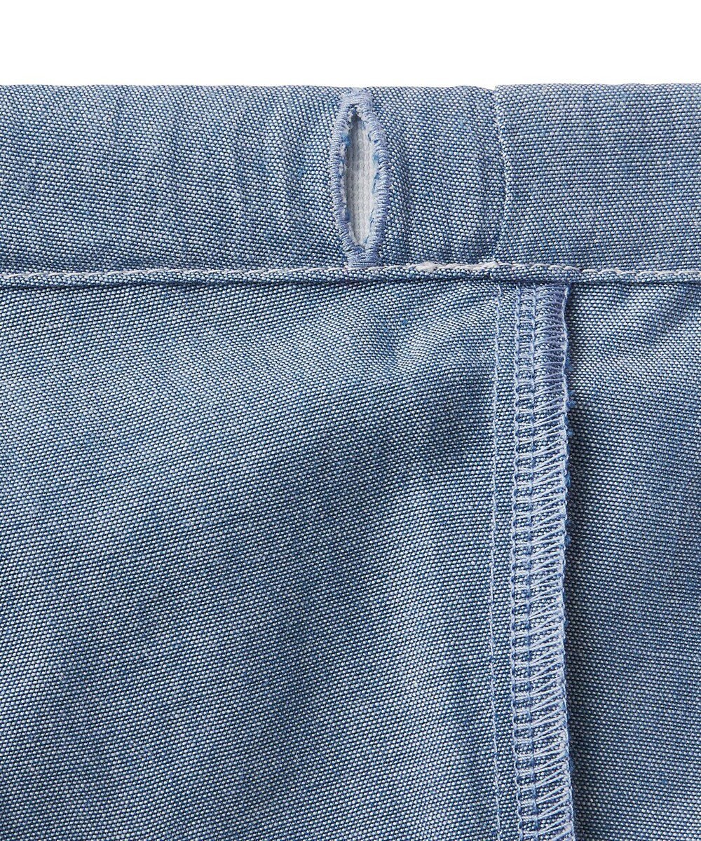 MIKI HOUSE HOT BISCUITS 【80-120cm】ダンガリー素材 6分丈ハーフパンツ 