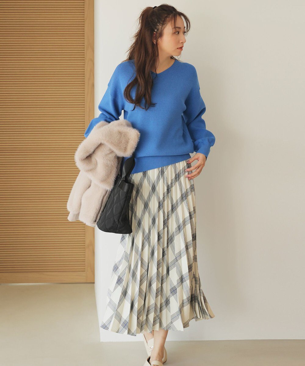 ANY 【新色追加/ウエストゴム】ウーリッシュプリーツスカート 