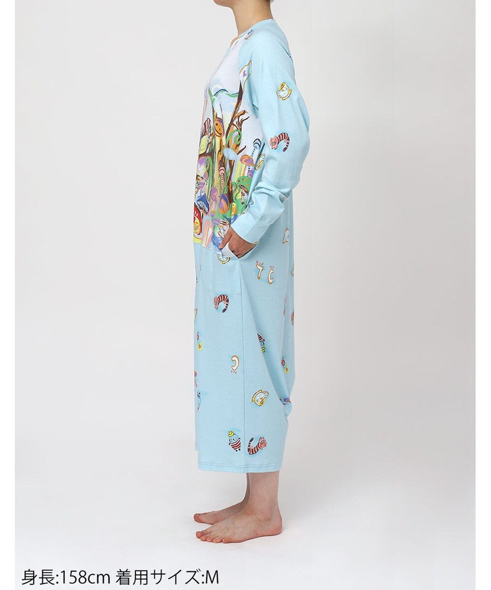 tsumori chisato SLEEP ツモリチサト ネグリジェ 綿100%(本体) スムース素材 長袖 ロング丈 ルームウエア レディース UNX589 /ワコール 