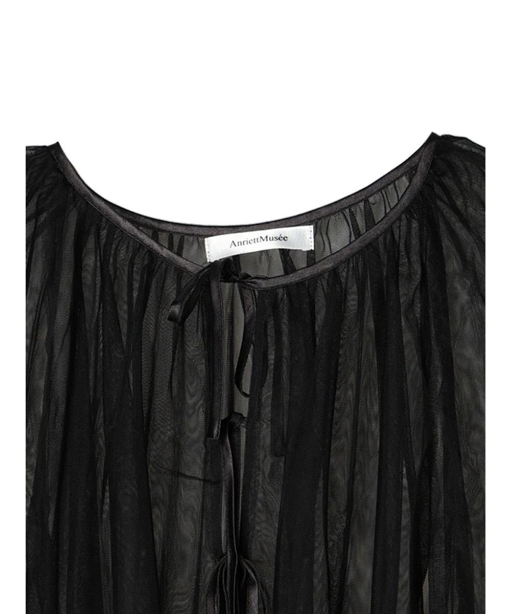 Green Parks リボンチュールデザインブラウス 