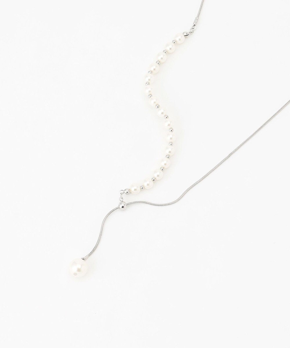 ANY SIS フェイクパールラリエット ネックレス 