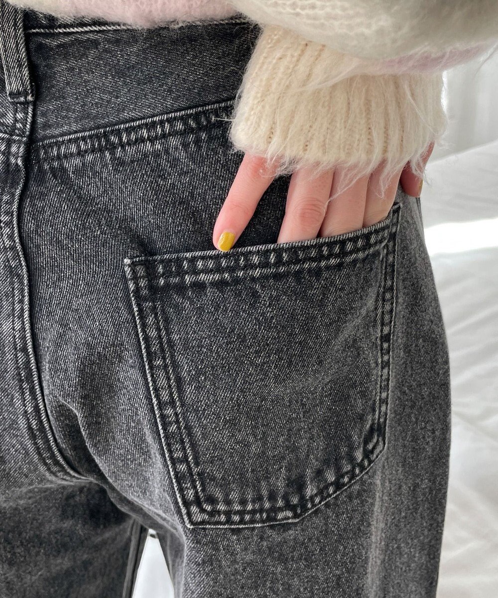 WEGO リボンストレートデニムパンツ 