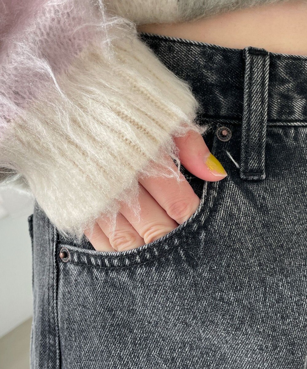 WEGO リボンストレートデニムパンツ 