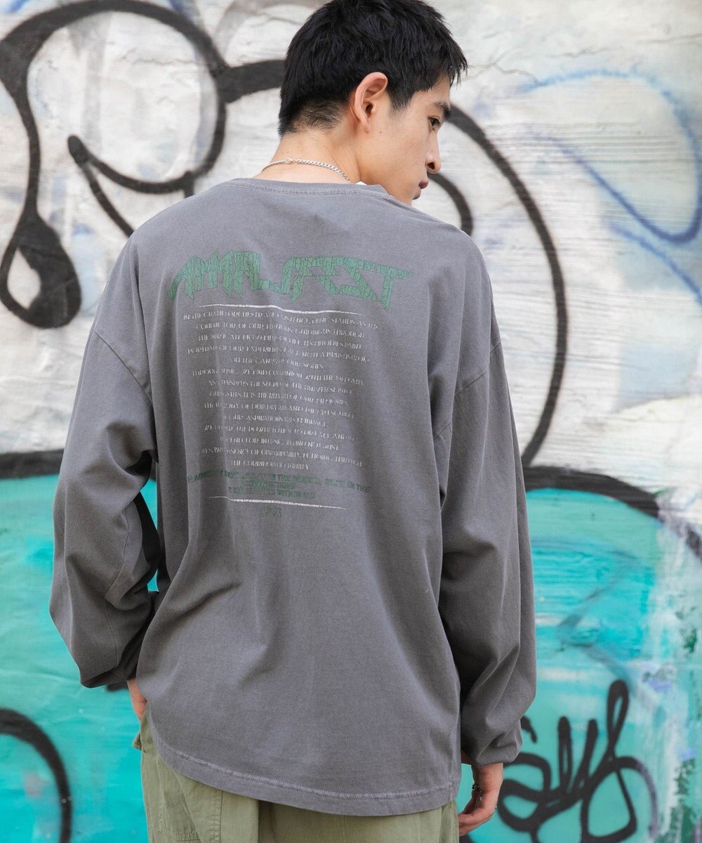 WEGO 【ユニセックス着用ITEM】ピグメントグラフィックT（LS） 