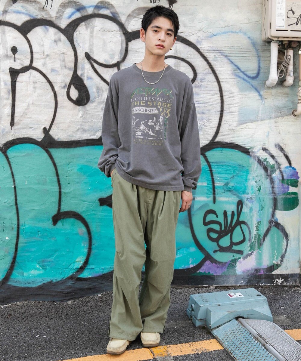 WEGO 【ユニセックス着用ITEM】ピグメントグラフィックT（LS） 