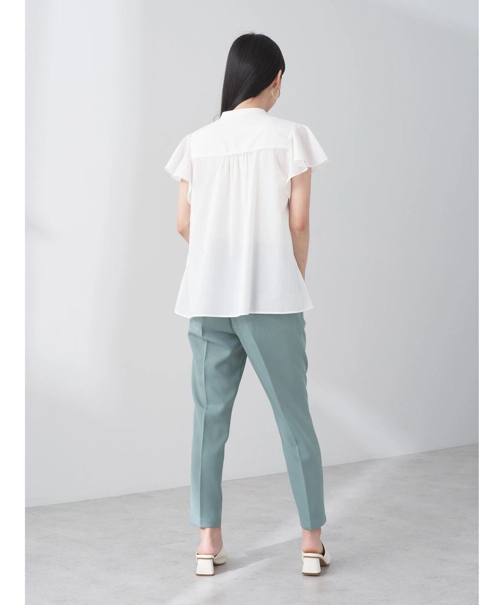 earth music&ecology ギャザーフレンチスリーブブラウス 