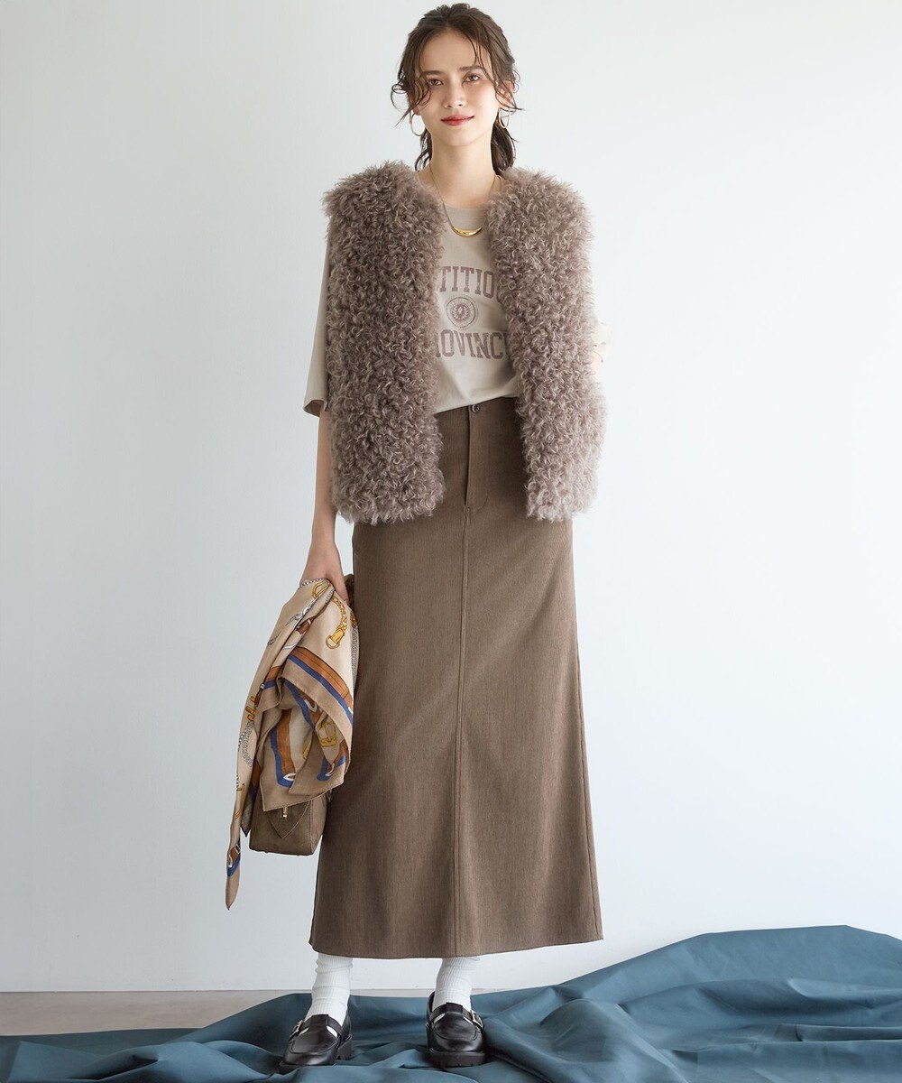 23区 S 【SLOW/一部店舗限定】フェイクファー ジレ 