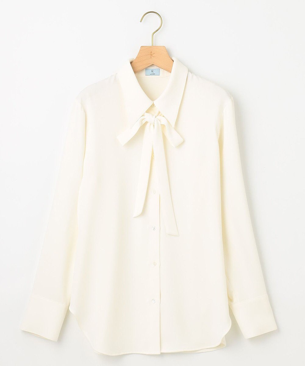 組曲 ポインテッドカラーボウタイ ブラウス 