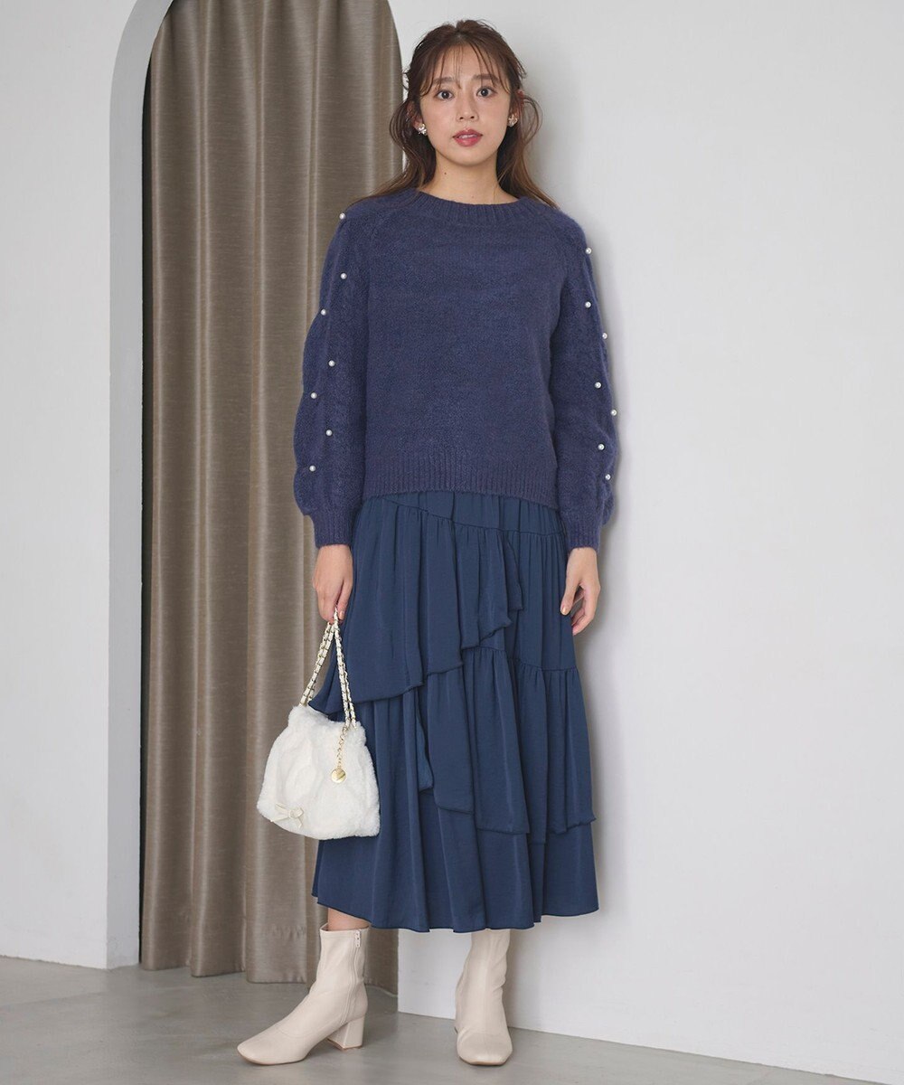 Feroux キルティング＆エコファー チェーンバッグ 