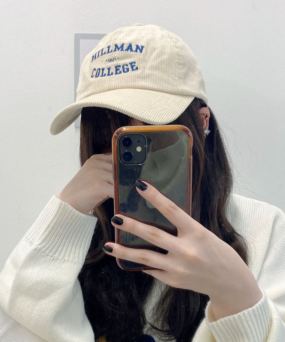 WEGO コーデュロイロゴキャップ 