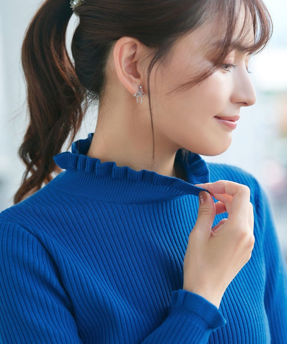 Tiaclasse 【安田美沙子さん着用・選べる2type・洗える】 フリルニットトップス 